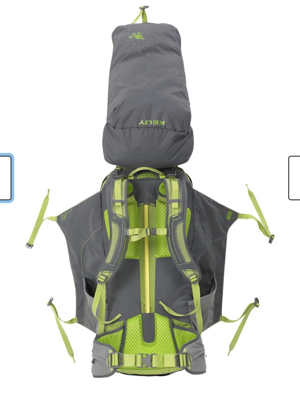 Kelty Men's Gray and Lime Green Hiking Backpack PK50 50l M/L